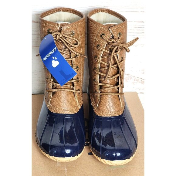 Fall 2022 Navy/Tan Maplewood Waterproof JBU By Jambu Women’s Boots 7M EUR 37 - Picture 1 of 14